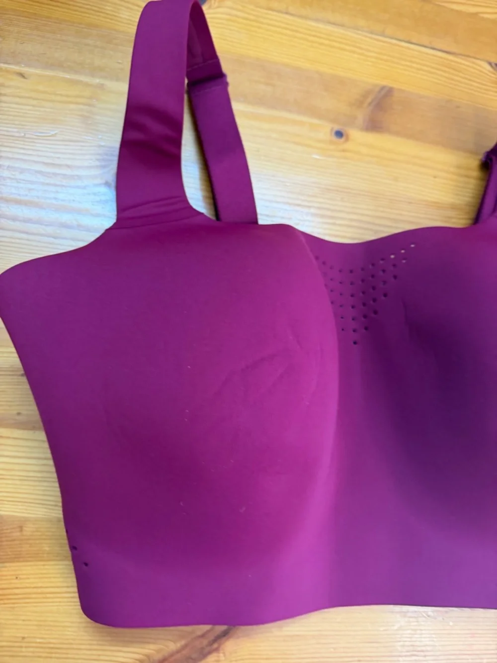 Victorias Secret VSX Featherweight Max High Impact Sports Bra NWT wine Red 36DDD - Picture 5 of 5